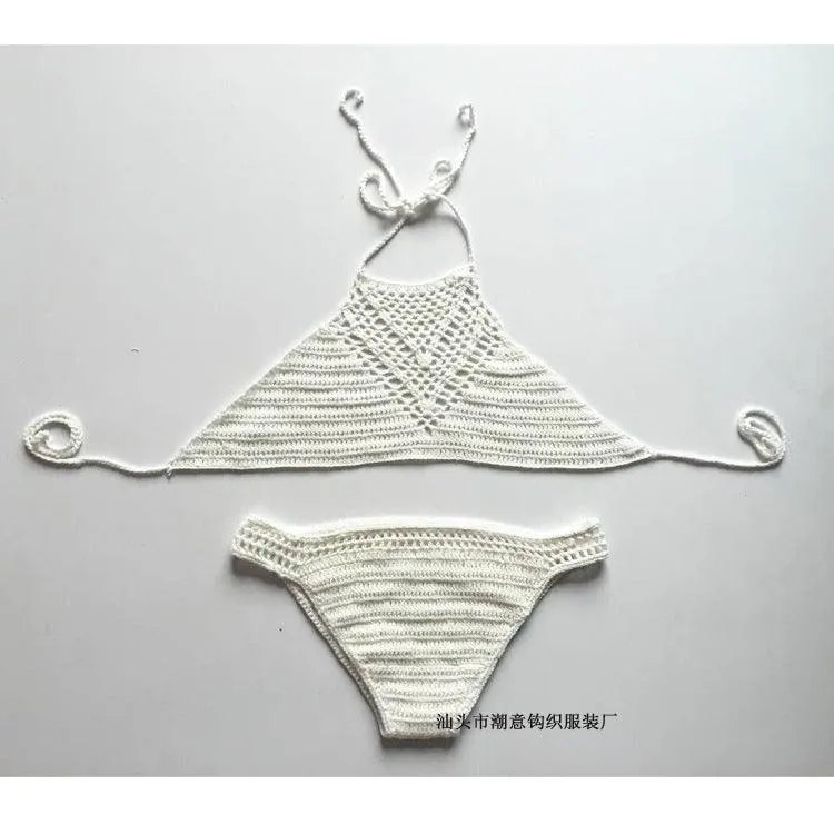 2024 Europe explosion hook hand woven suit sexy bikinis beach bikinis bra swim suit