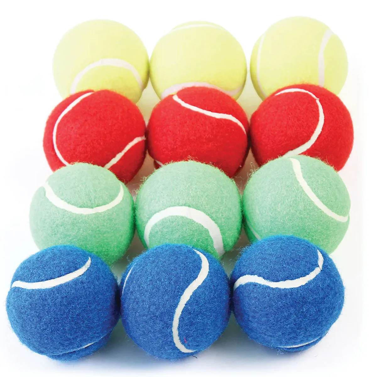 Active Play Coloured Tennis Style Ball - Set of 6