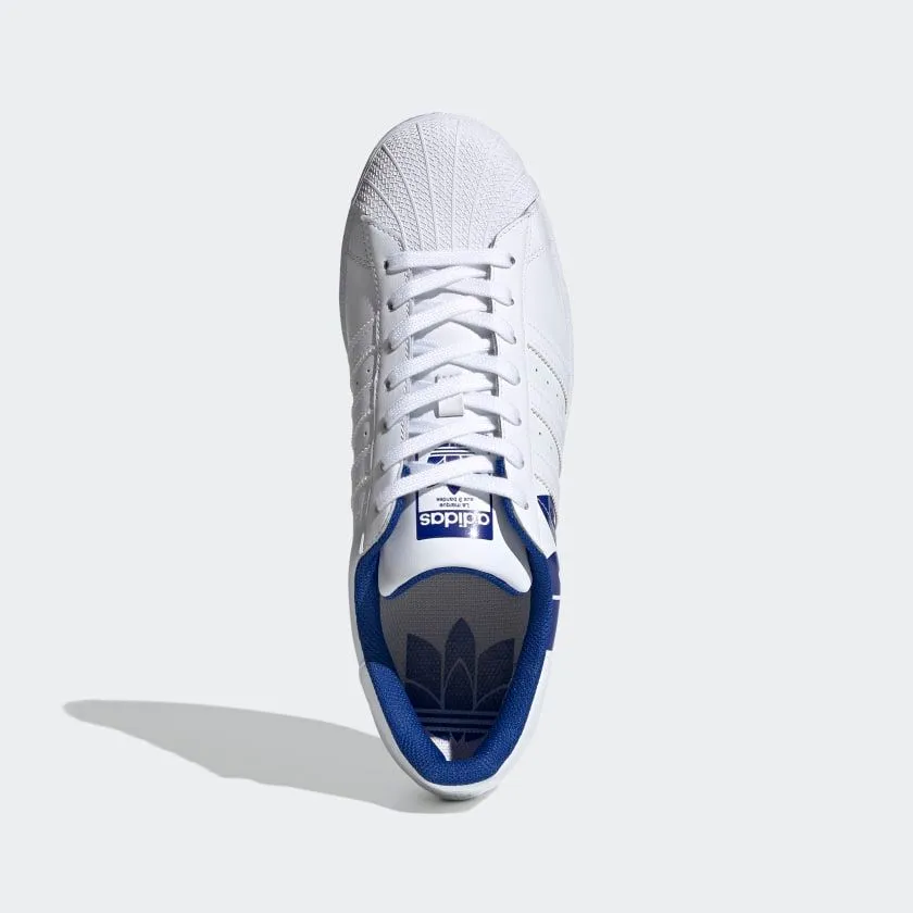 Adidas Men's Superstar Trefoil Shoes - Cloud White / Royal Blue