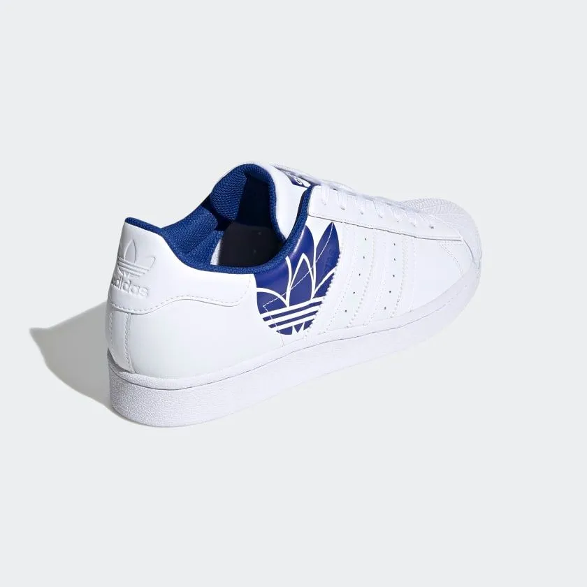 Adidas Men's Superstar Trefoil Shoes - Cloud White / Royal Blue