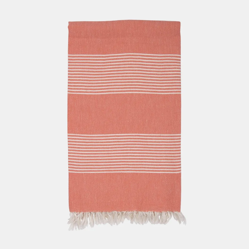 Amber Turkish Towel - Coral