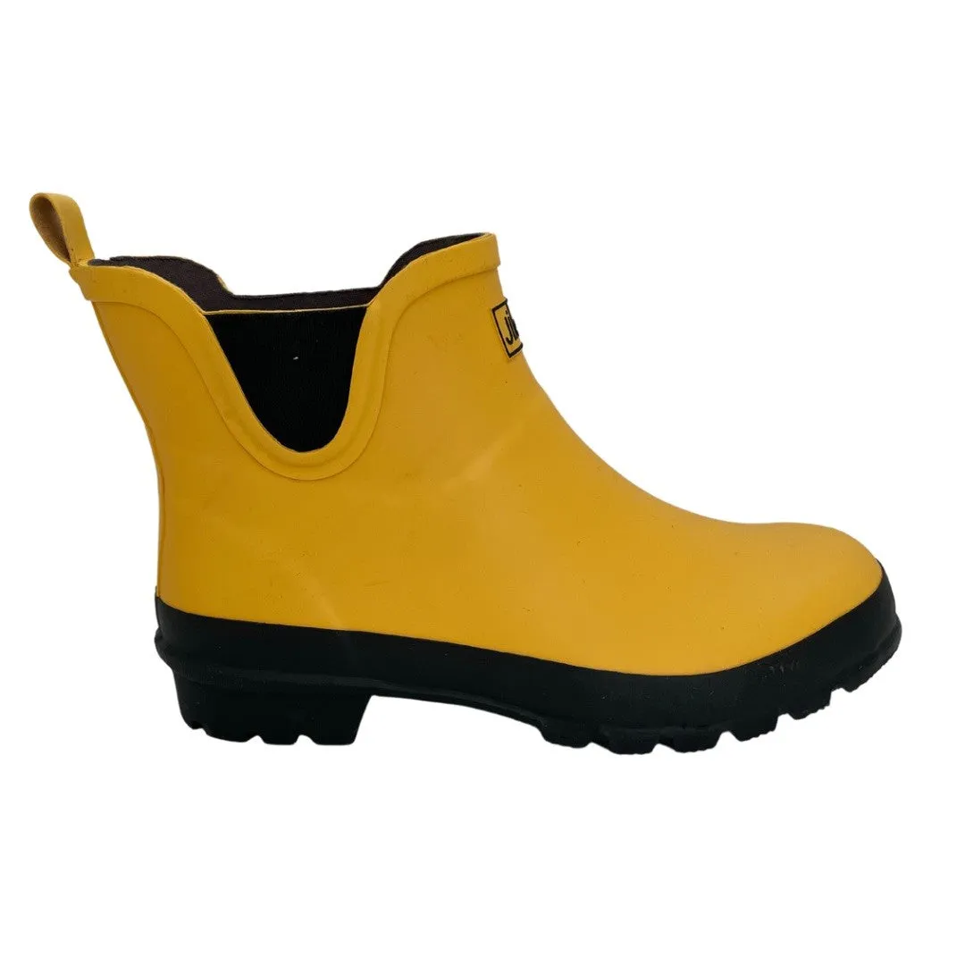 Ankle Height Rain Boots - Yellow Matt - Wide Foot - Easy to Slip On