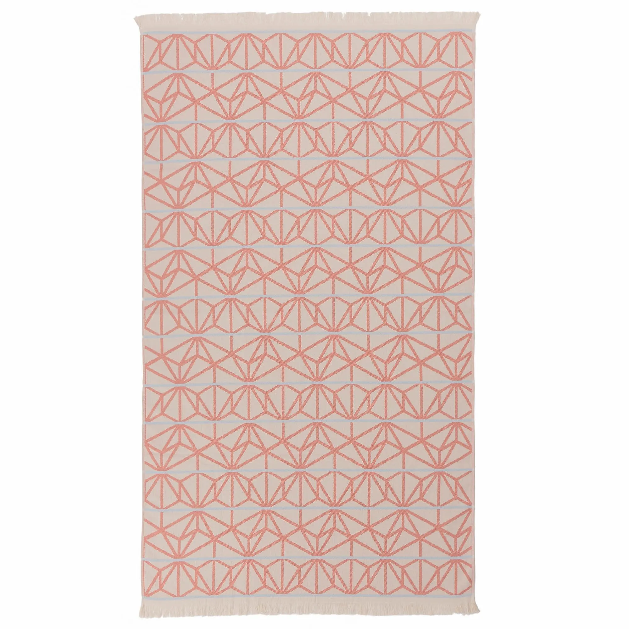 Arade Beach Towel [Light powder pink/Papaya/Ice blue]