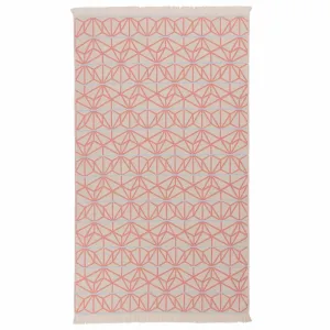 Arade Beach Towel [Light powder pink/Papaya/Ice blue]