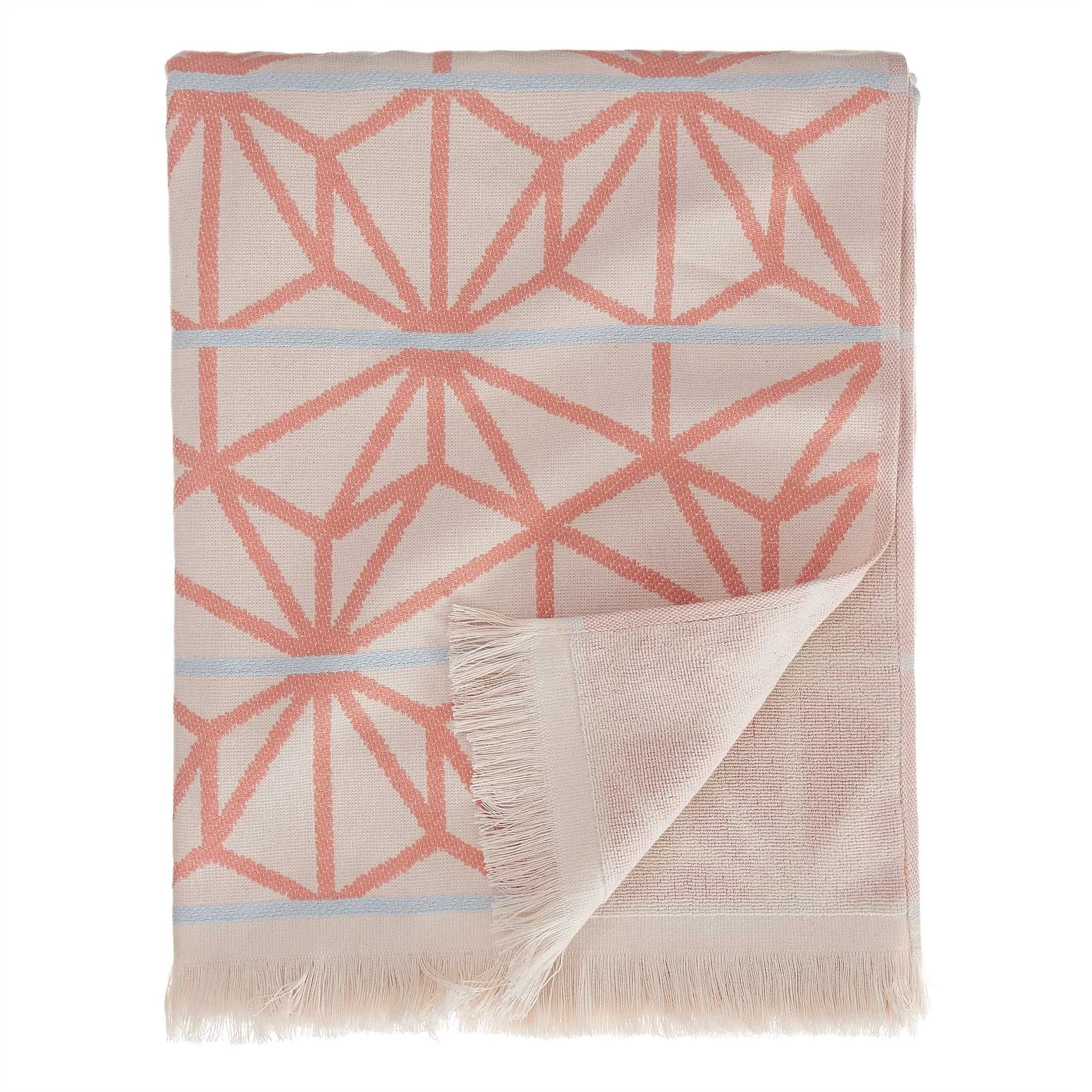 Arade Beach Towel [Light powder pink/Papaya/Ice blue]