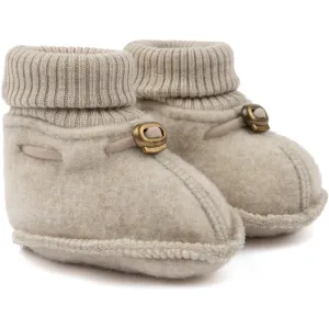 Baby Wool Footies - Melange Offwhite