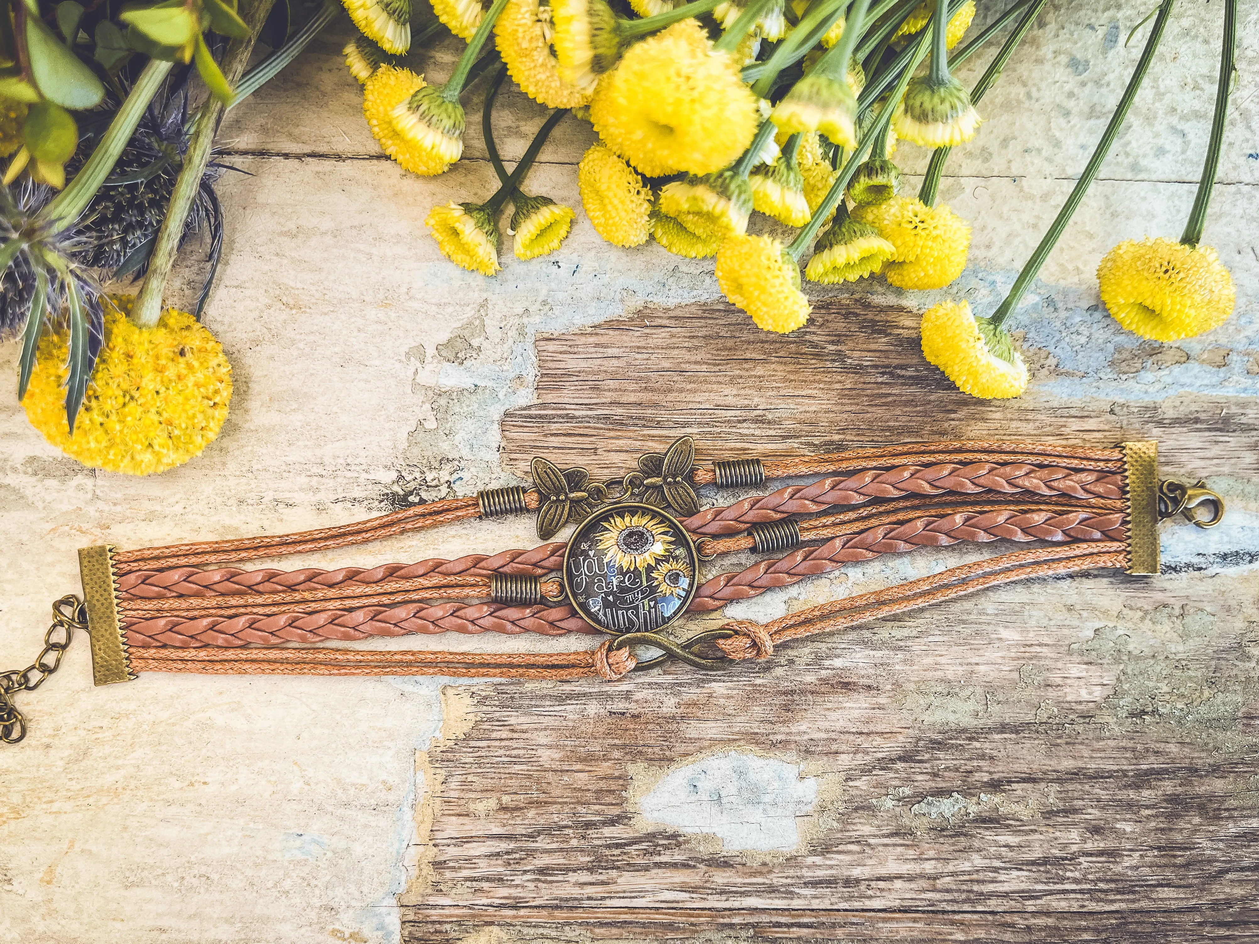 Beautiful You Are My Sunshine Bracelet