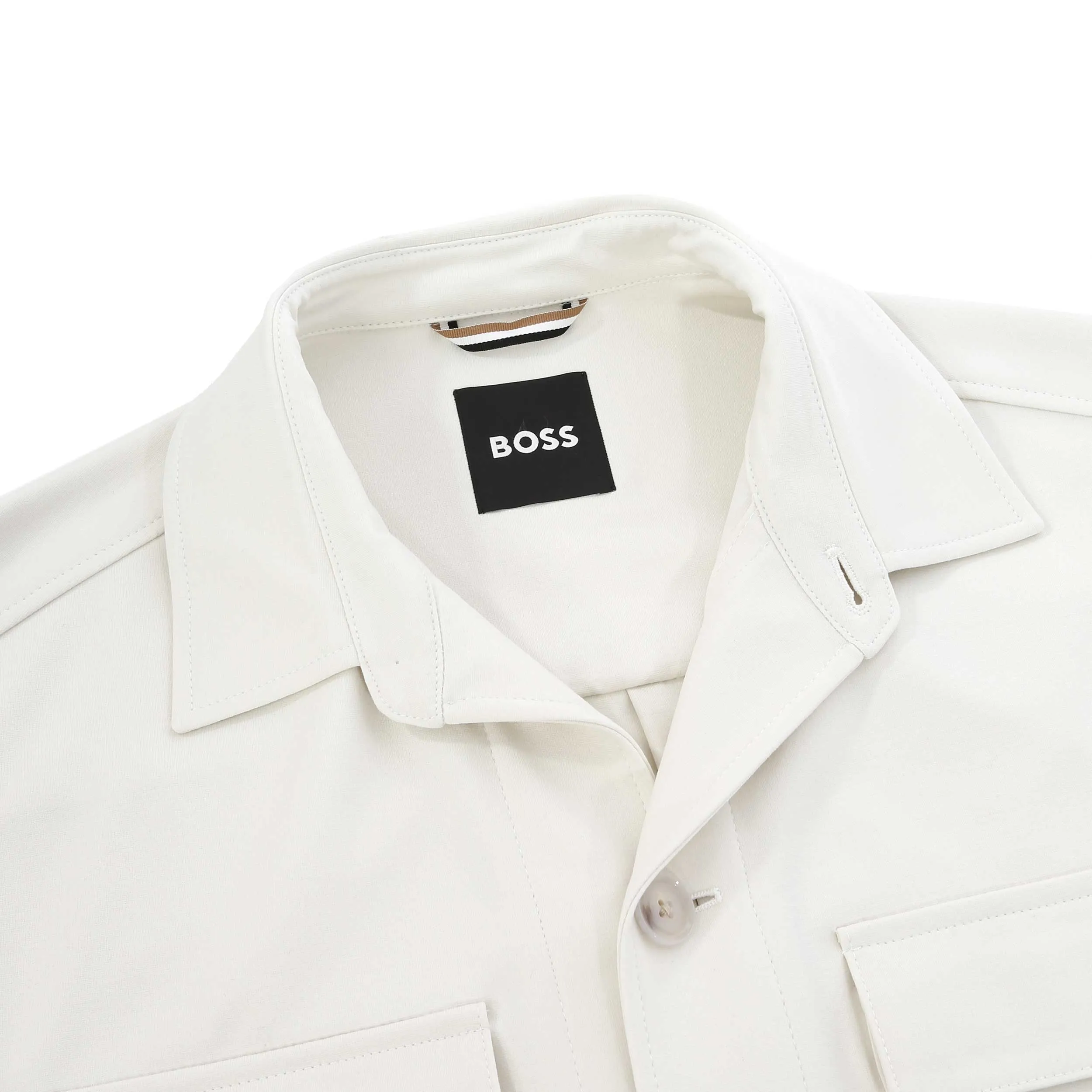 BOSS C Carper OS J 243 Overshirt in Open White