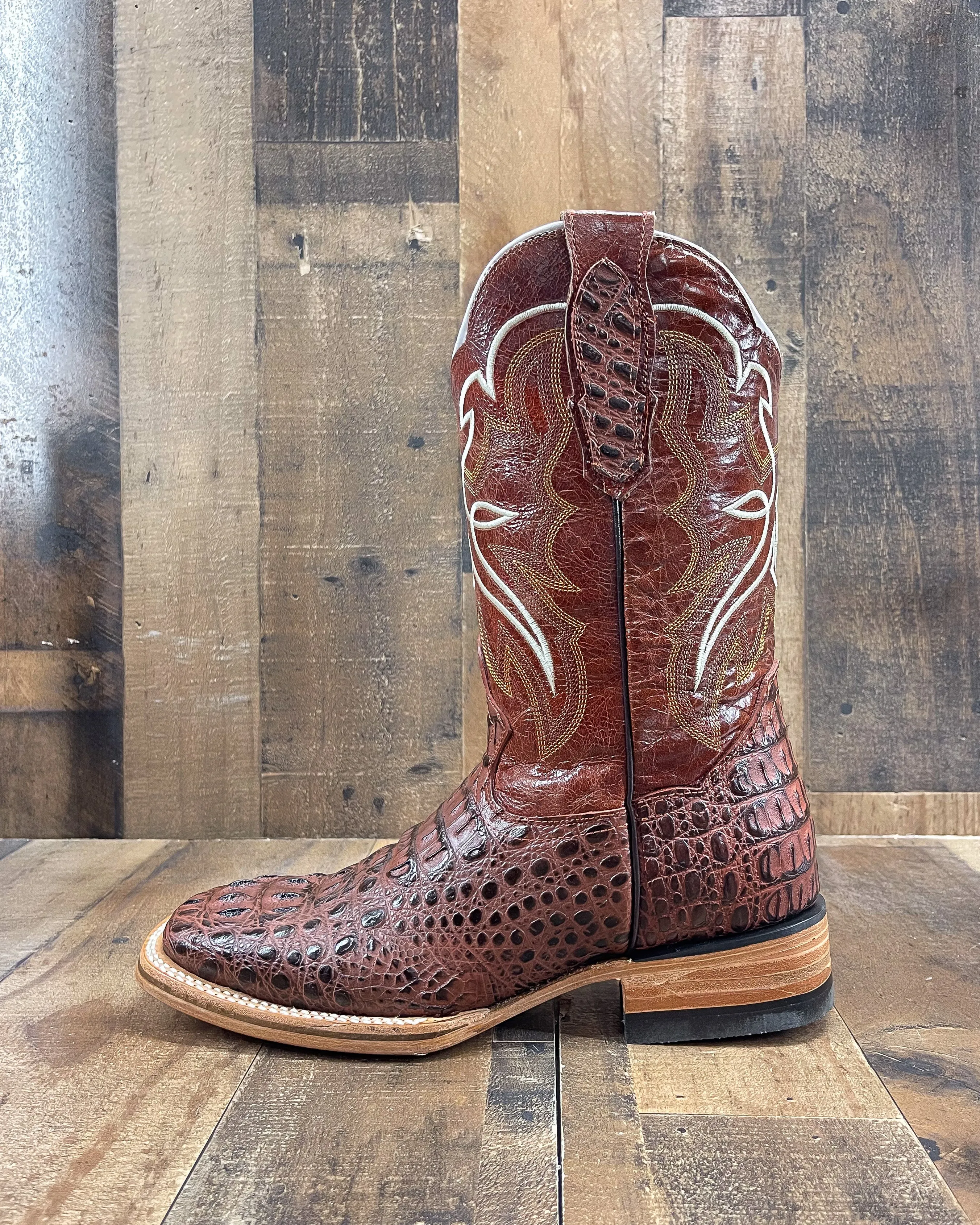 CAIMAN NECK SHEDRON | MEN SQUARE TOE BOOTS