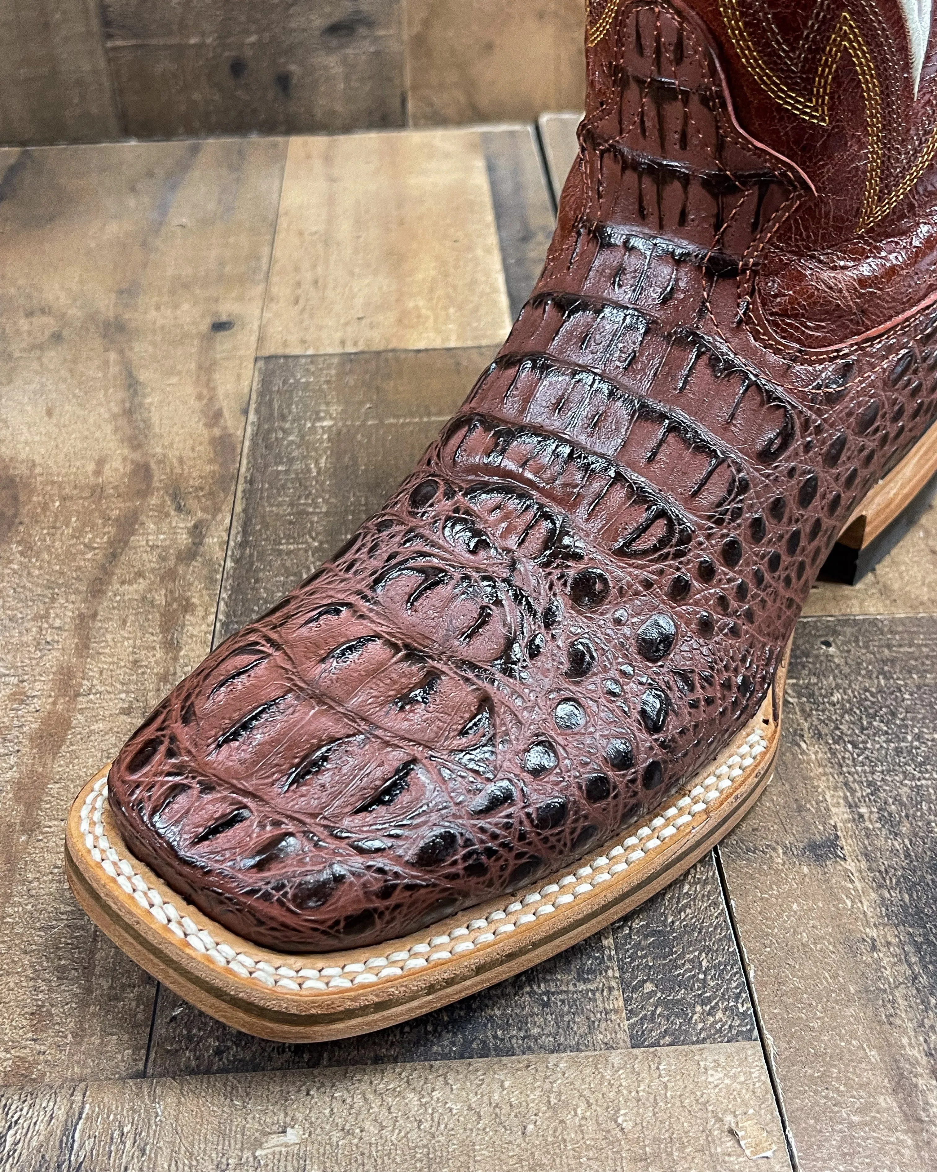 CAIMAN NECK SHEDRON | MEN SQUARE TOE BOOTS