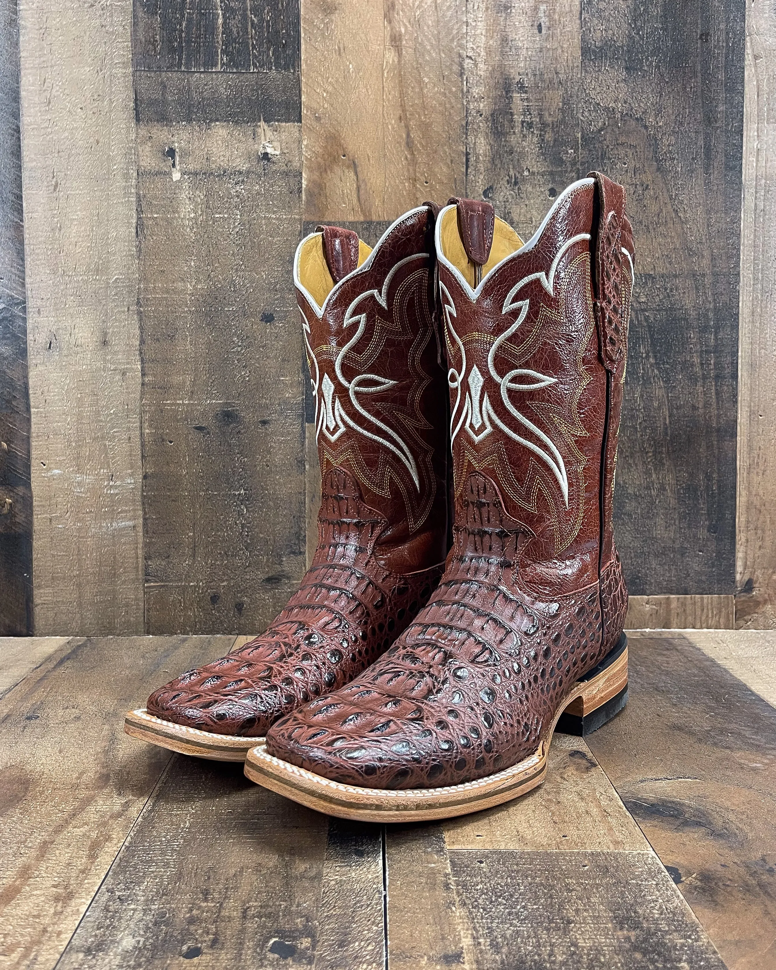 CAIMAN NECK SHEDRON | MEN SQUARE TOE BOOTS