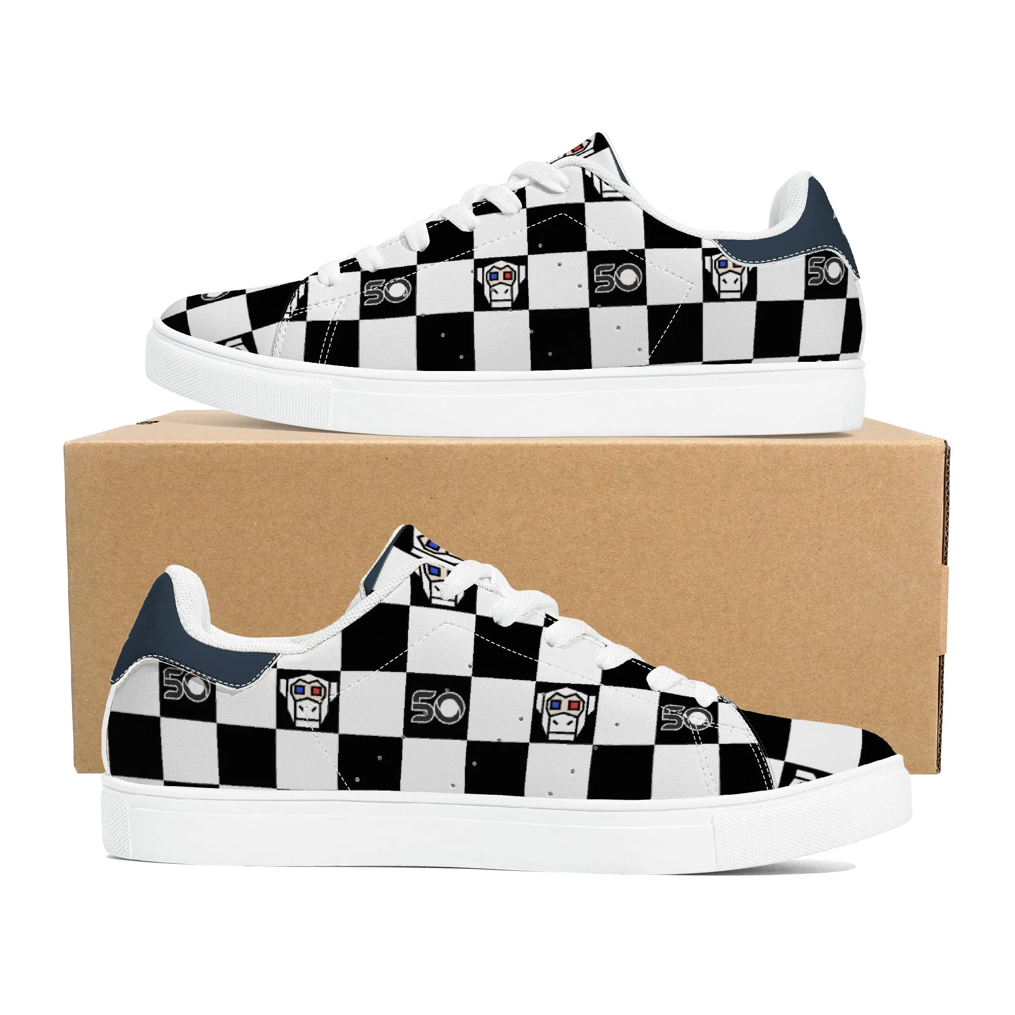 Chess Monkey | Low Top Customized | Shoe Zero