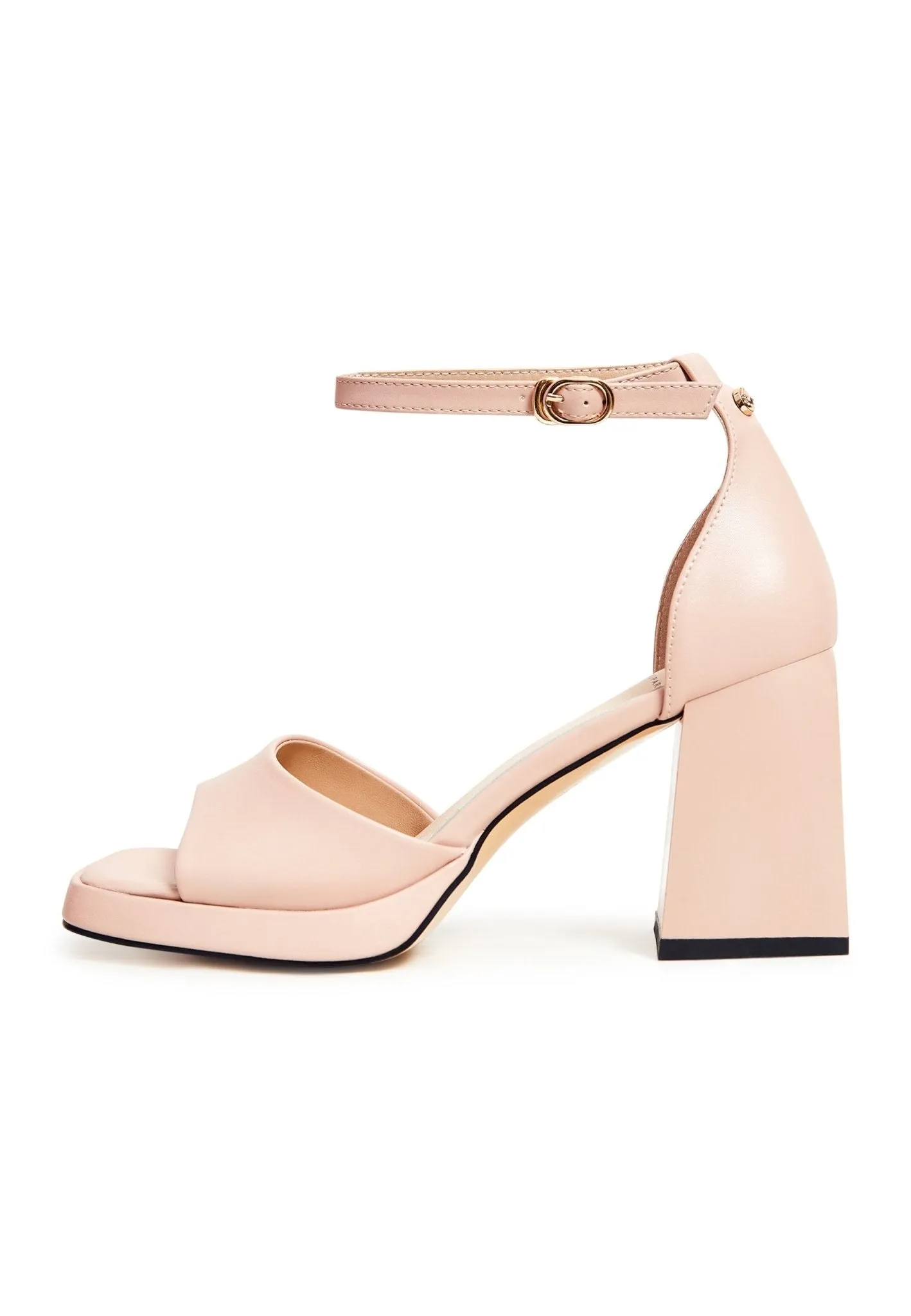 Classic Open Toe High Heel Sandals - Beige