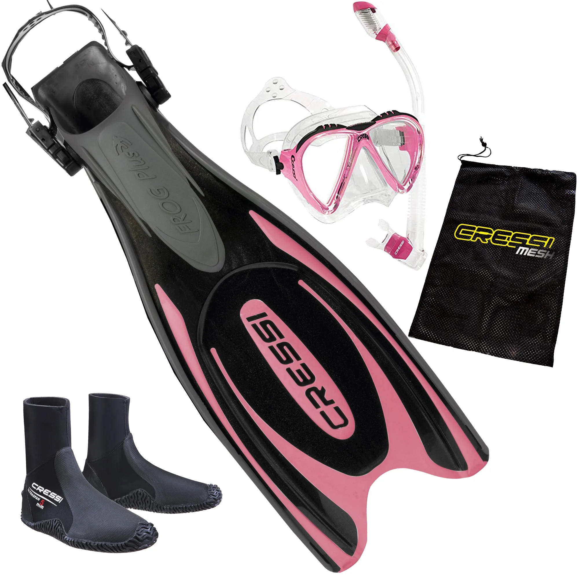 Cressi Frog Snorkeling Package Pink