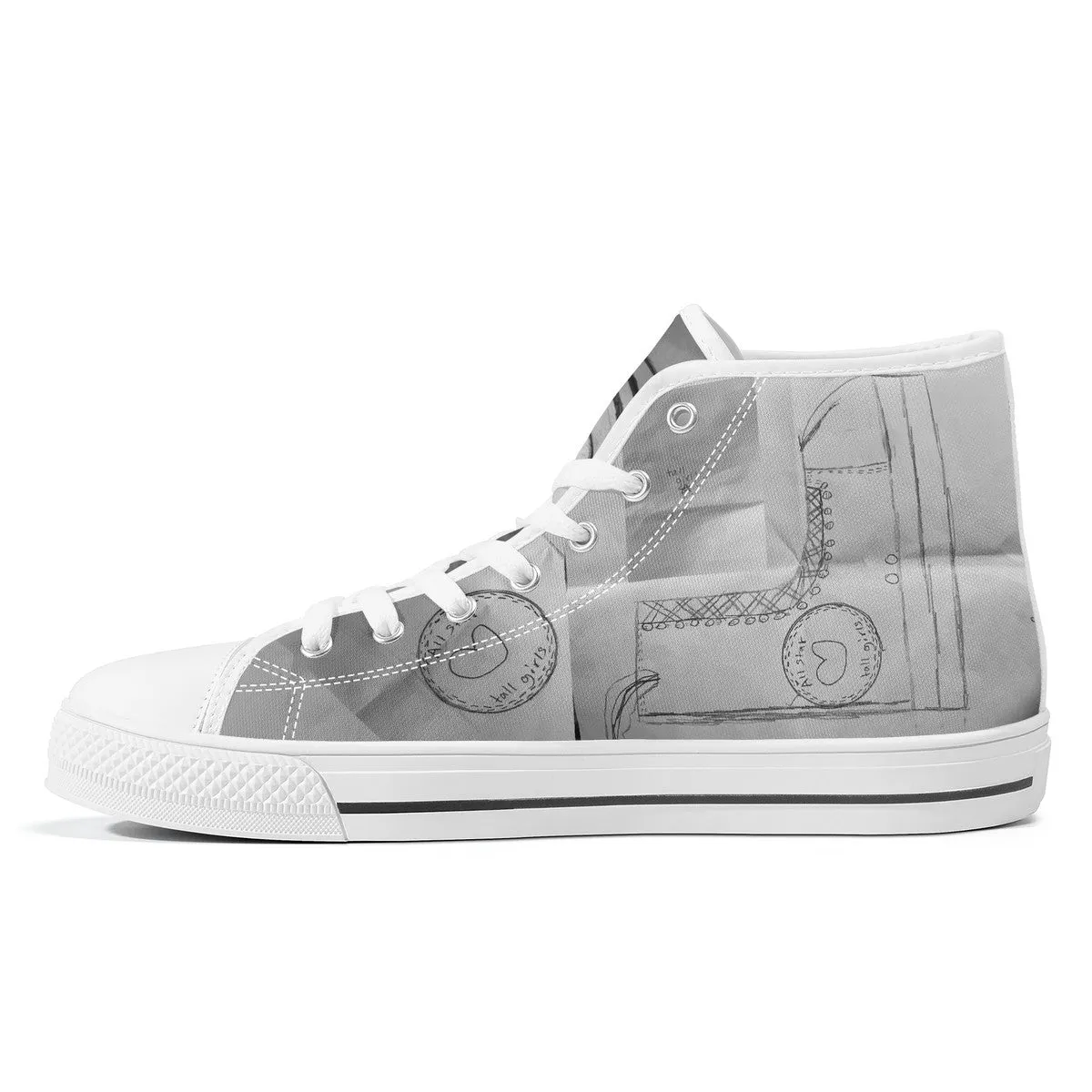 Custom Sketch Drawings | High Top Customized | Shoe Zero