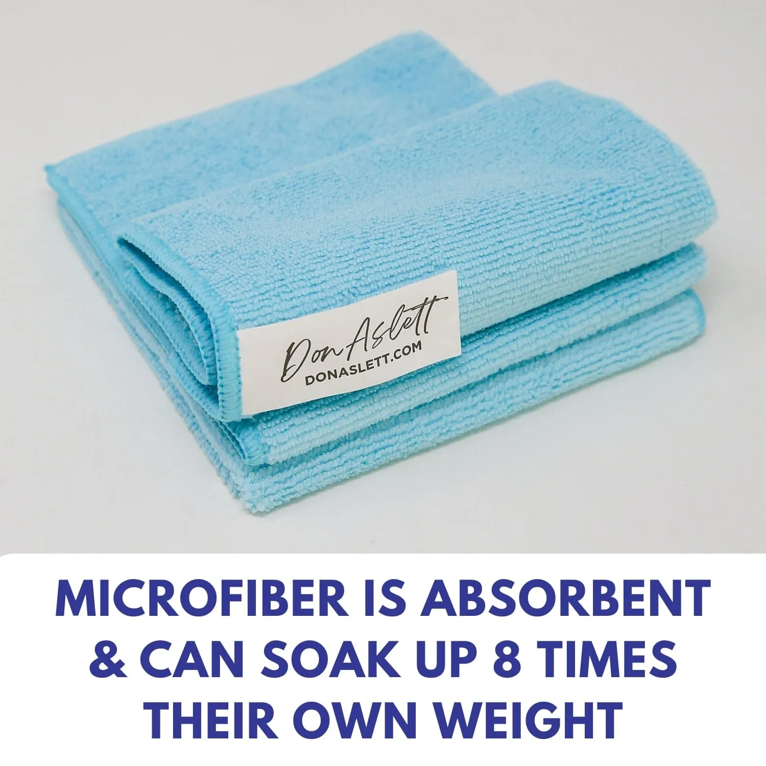 Don Aslett SuperClean Microfiber Cloths 12x12" - 3 pack