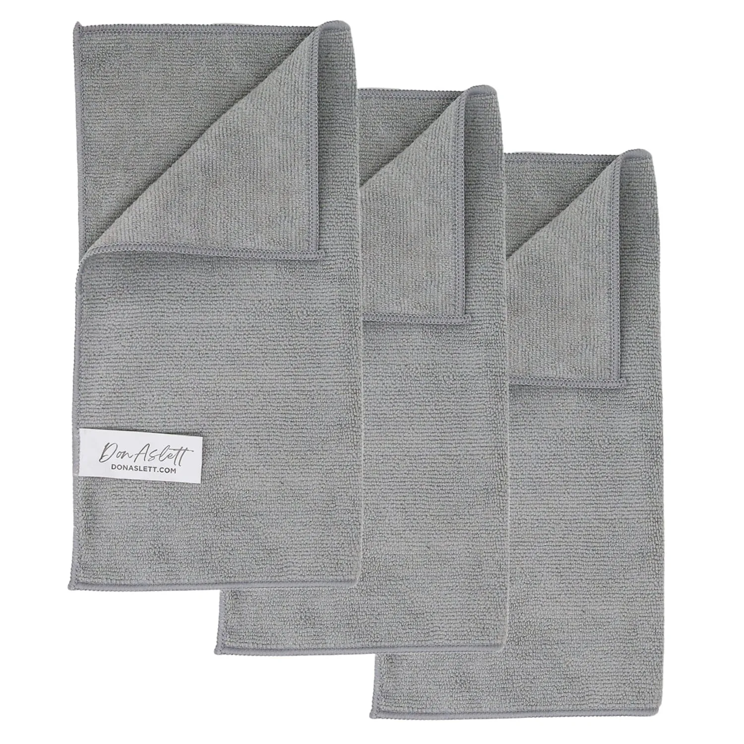 Don Aslett SuperClean Microfiber Cloths 12x12" - 3 pack