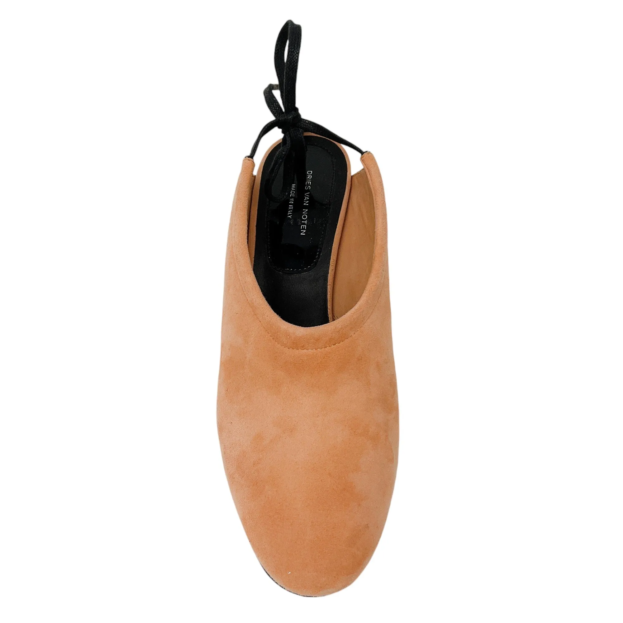 Dries Van Noten Peach Suede Mules