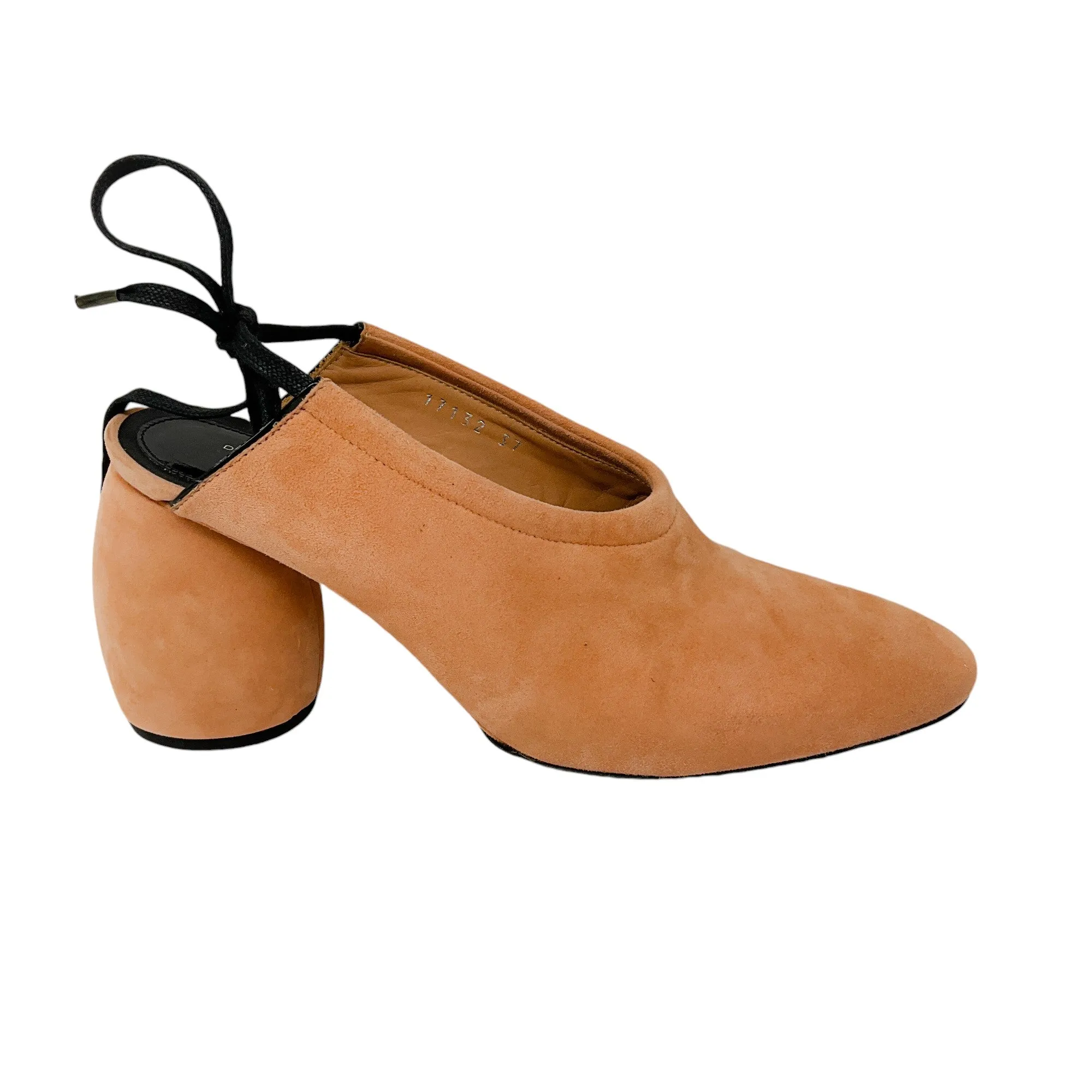 Dries Van Noten Peach Suede Mules