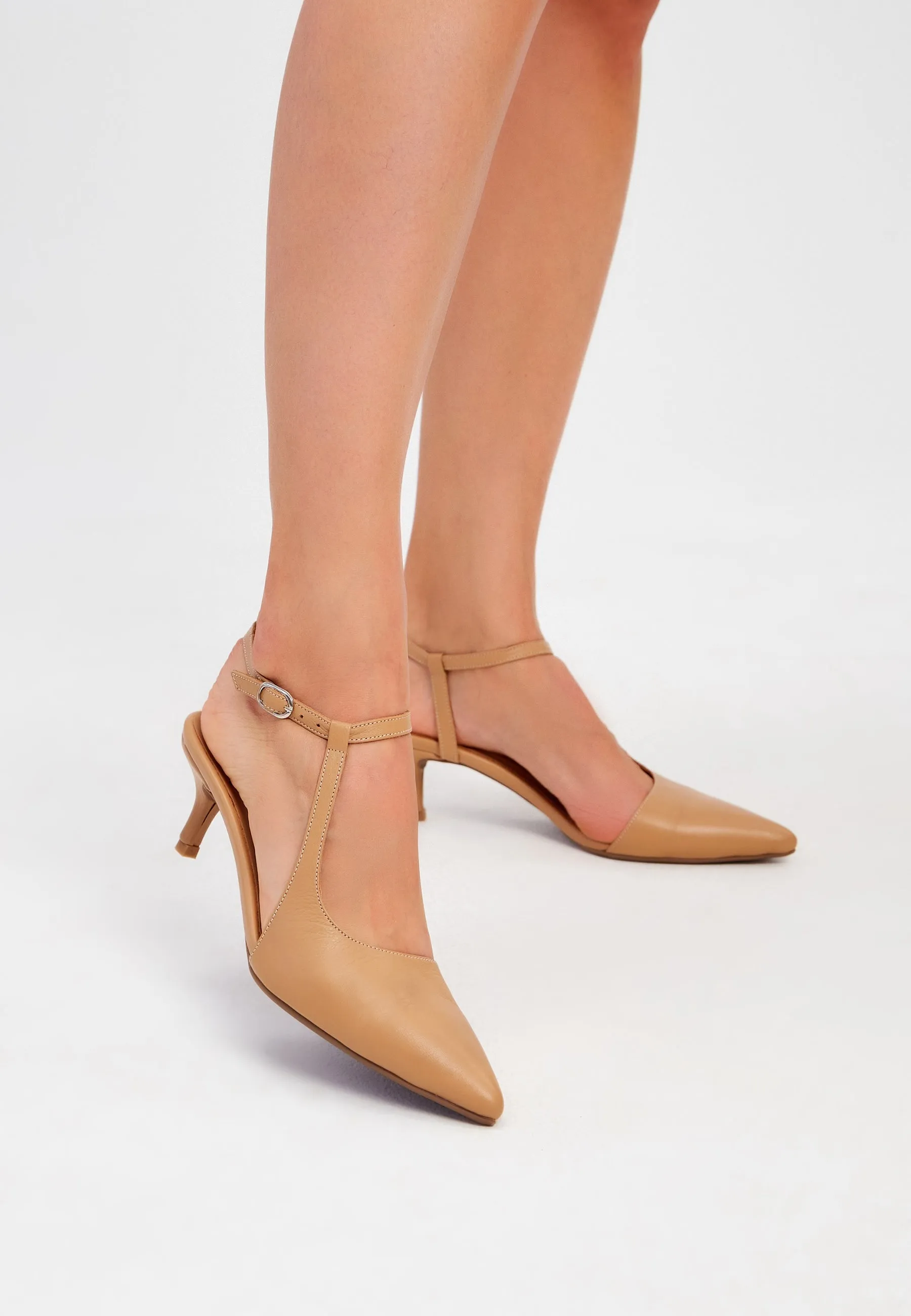 Elegant Luxe Pumps - Beige