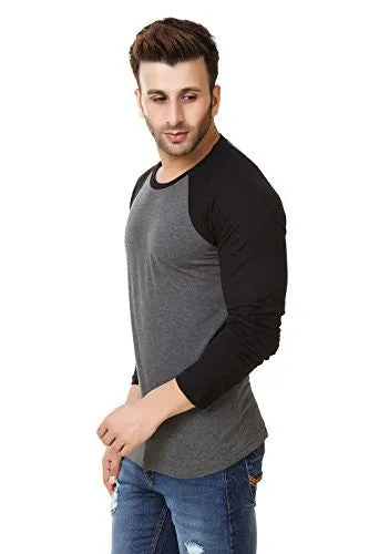 Fabstone Collection Dark Grey Cotton Full Round Neck T-Shirt