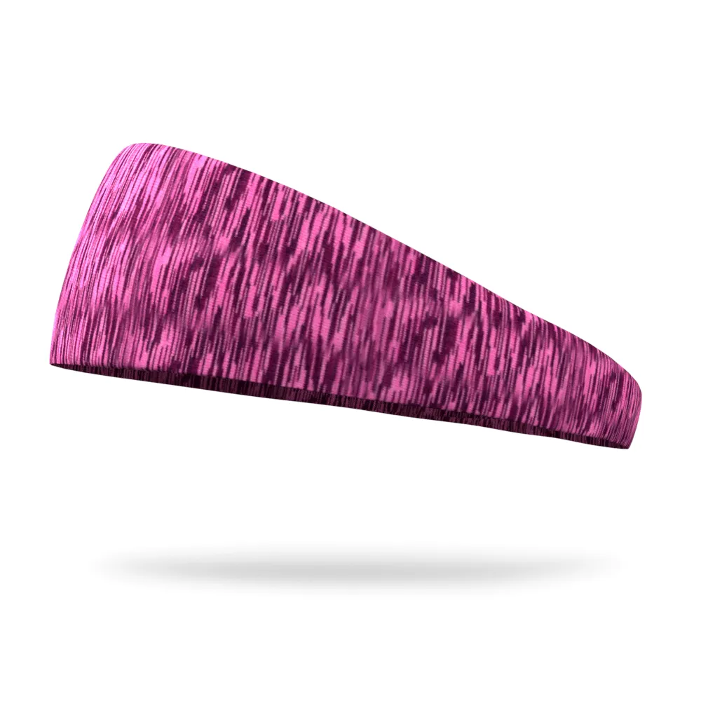 Fashion Pink and Violet Static Organic Headband - 4" and 3" Tapered