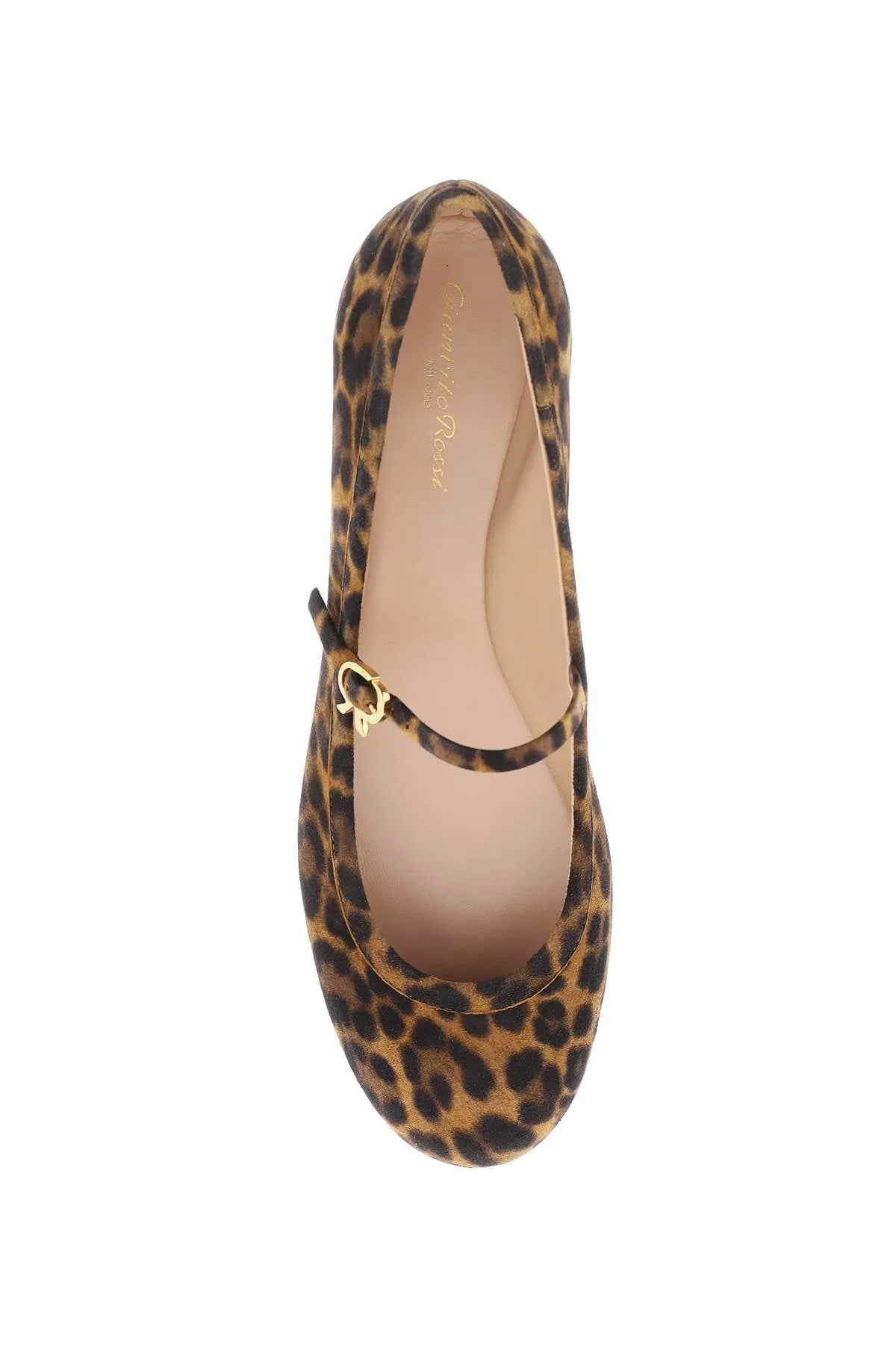 Gianvito rossi carla ballet flats in leopard-print suede