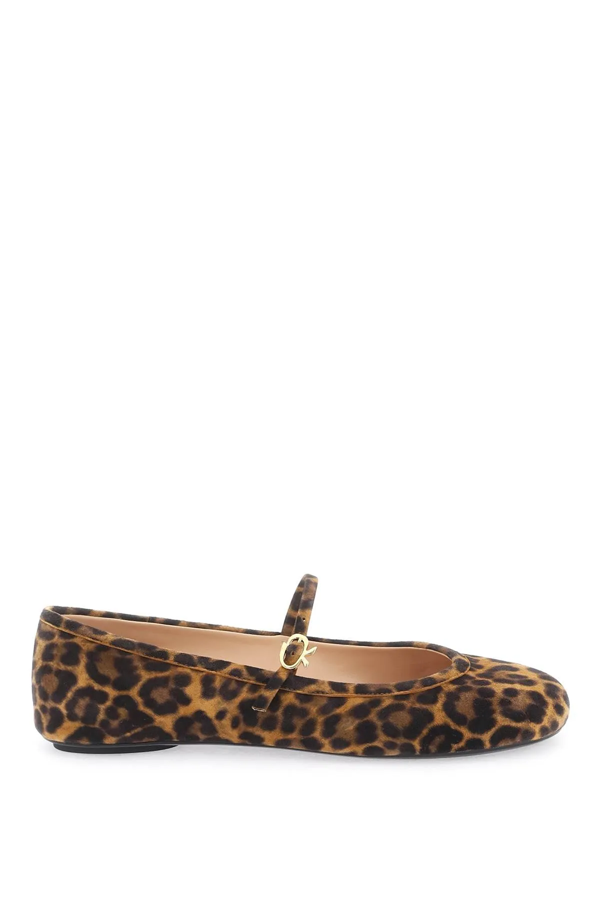 Gianvito rossi carla ballet flats in leopard-print suede