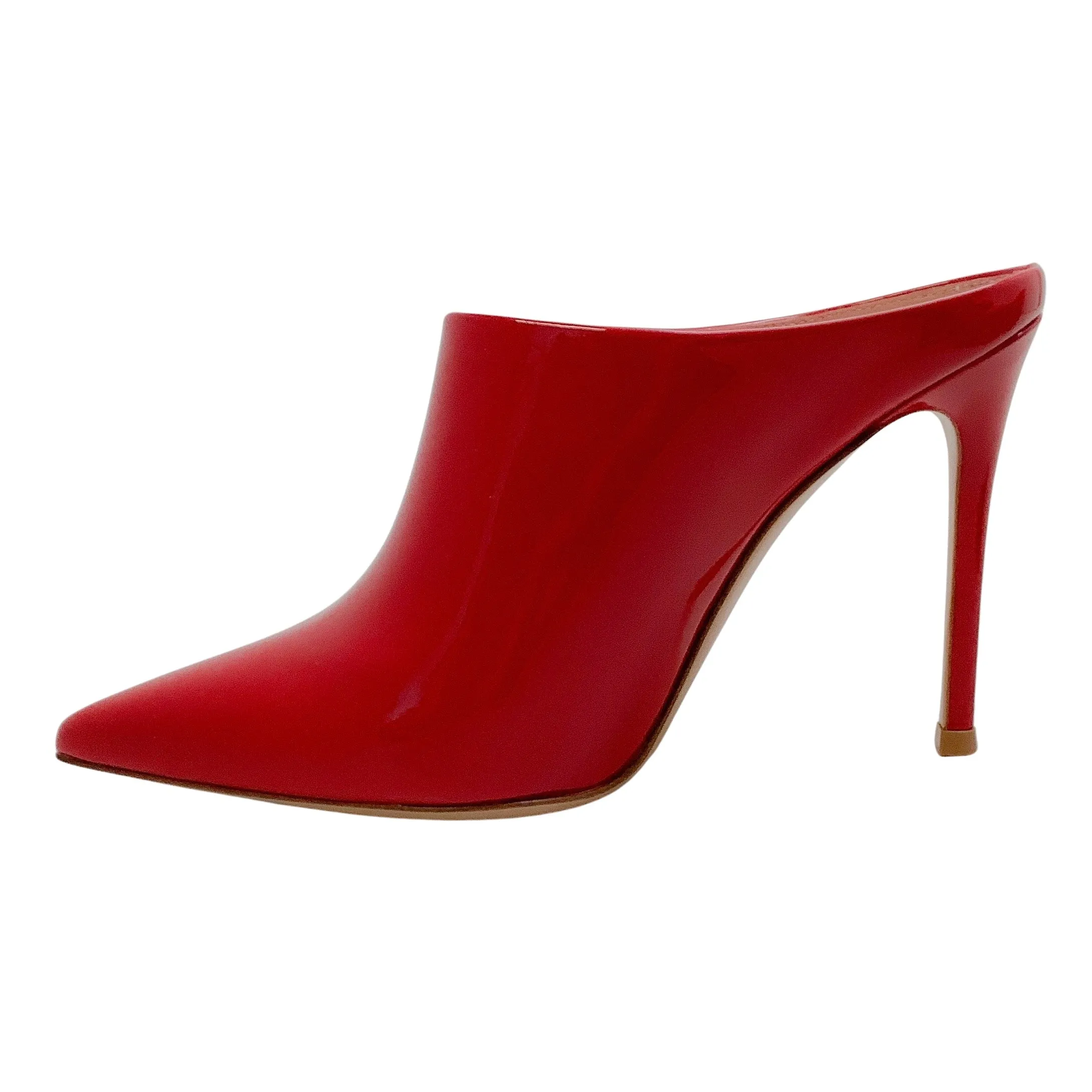 Gianvito Rossi Red Patent Nova Mules