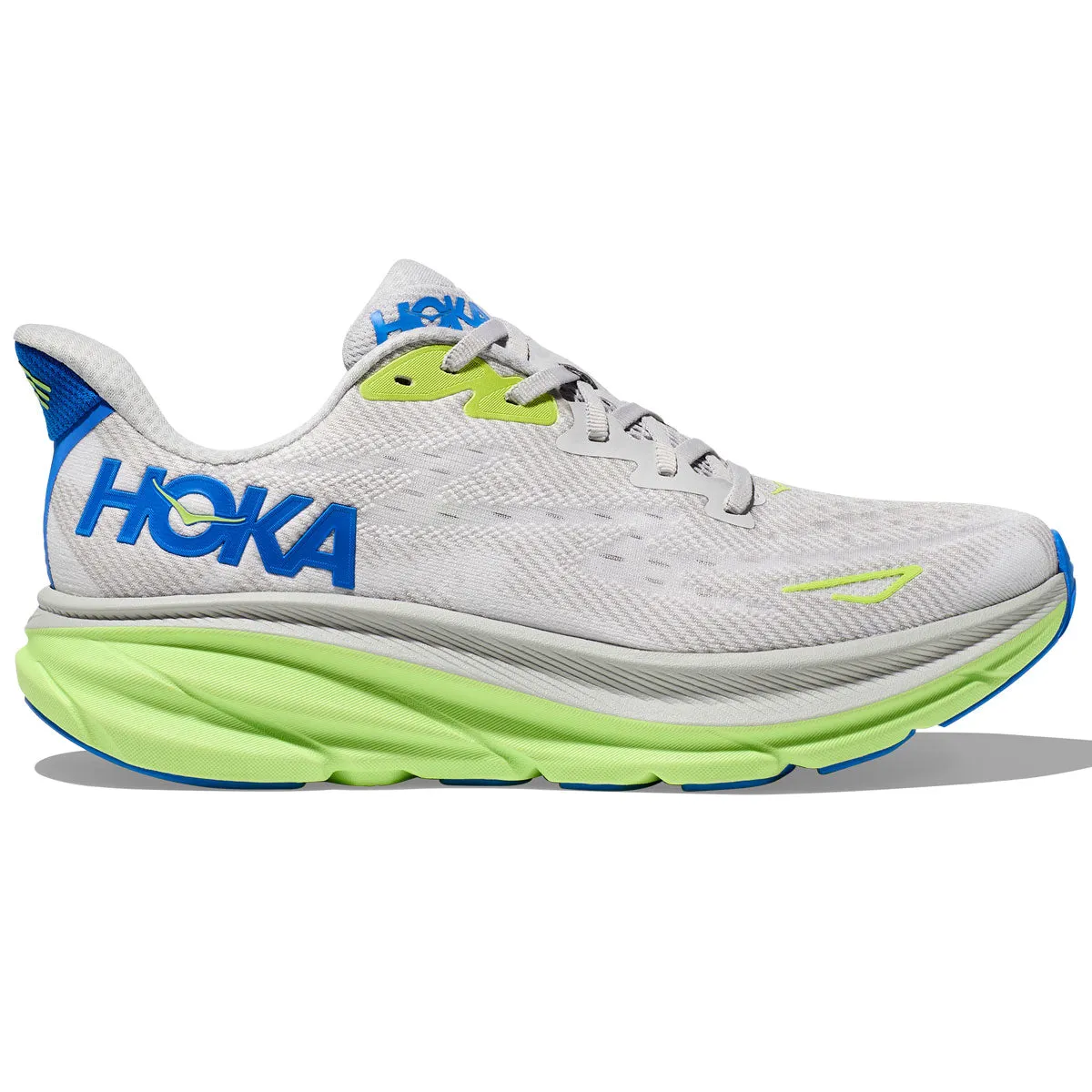 Hoka Clifton 9 Wide Running Shoes - Mens - Stardust/Electric Colbalt