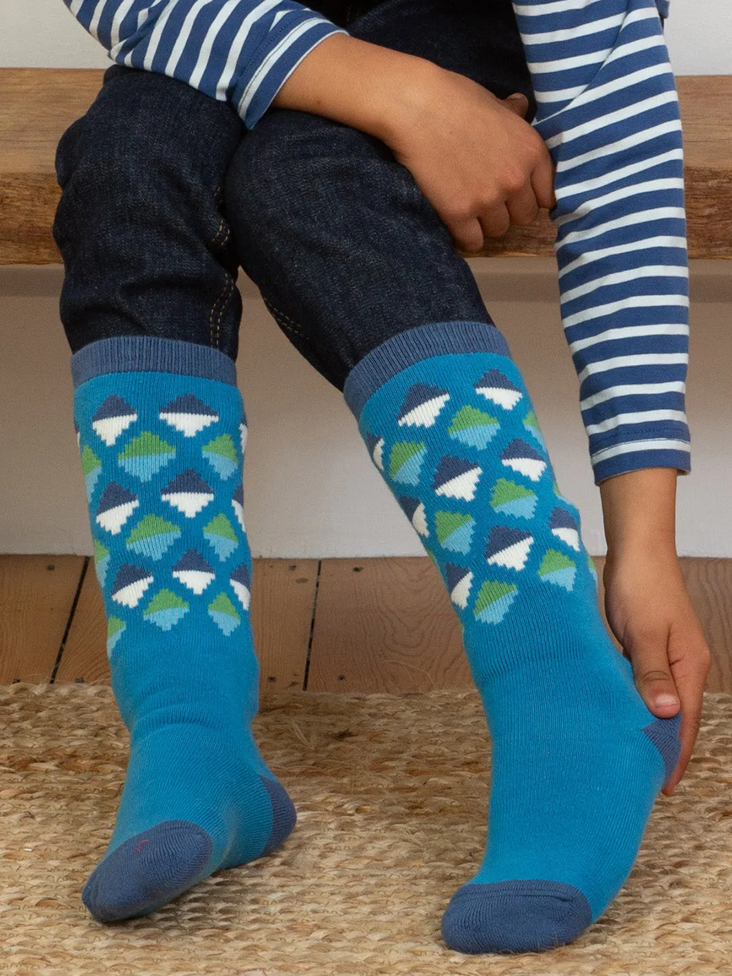 Hygge cosy socks blue