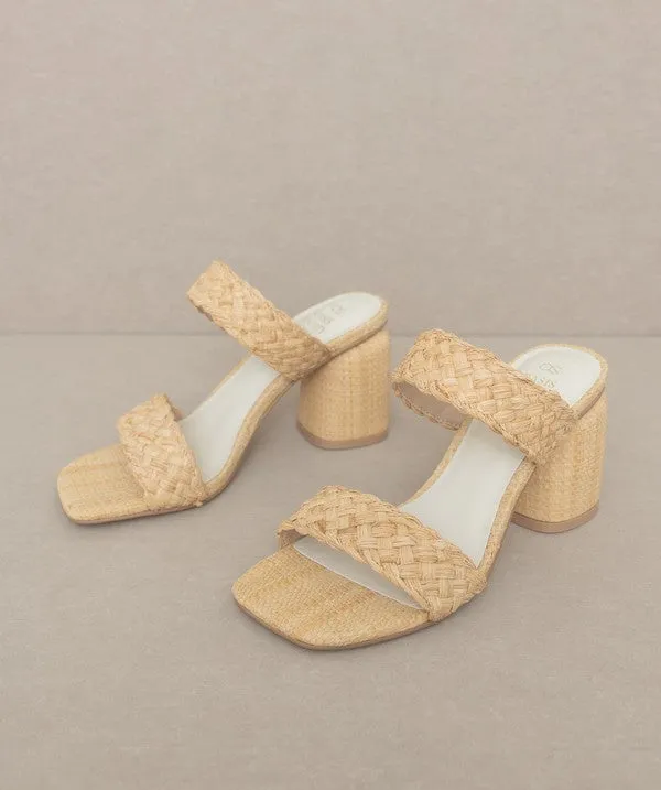 Kayla - Raffia Sandal Heel