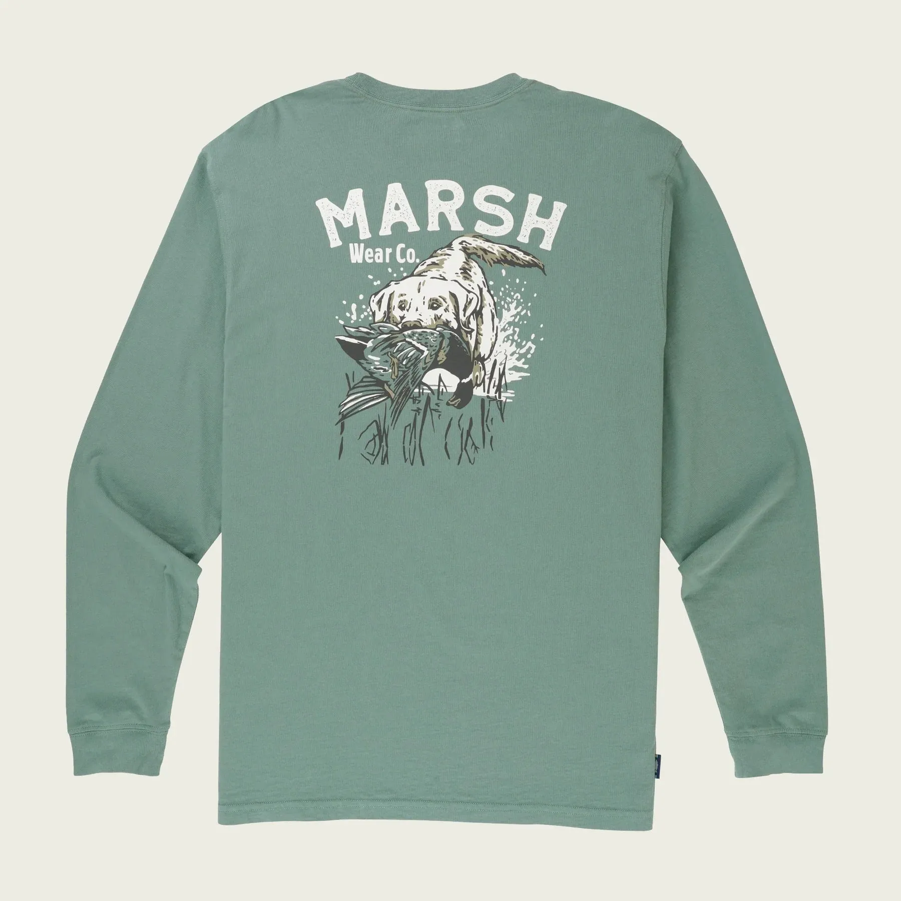 Marsh Red Catch Lily Pad Long Sleeve Tee