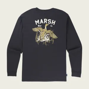 Marsh Skimming Black Long Sleeve Tee