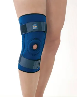 Medical Knee Brace Support With Side Spring Stabilizer For Protection Against Tissue - Adjustable Knee Brace For Cycling, Running & Sports