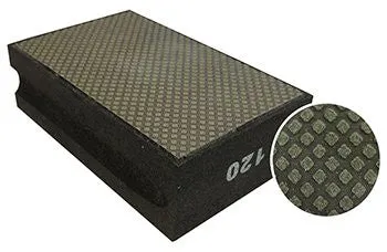 Medium/Coarse Grit (120) Diamond Hand Pad Sanding Block