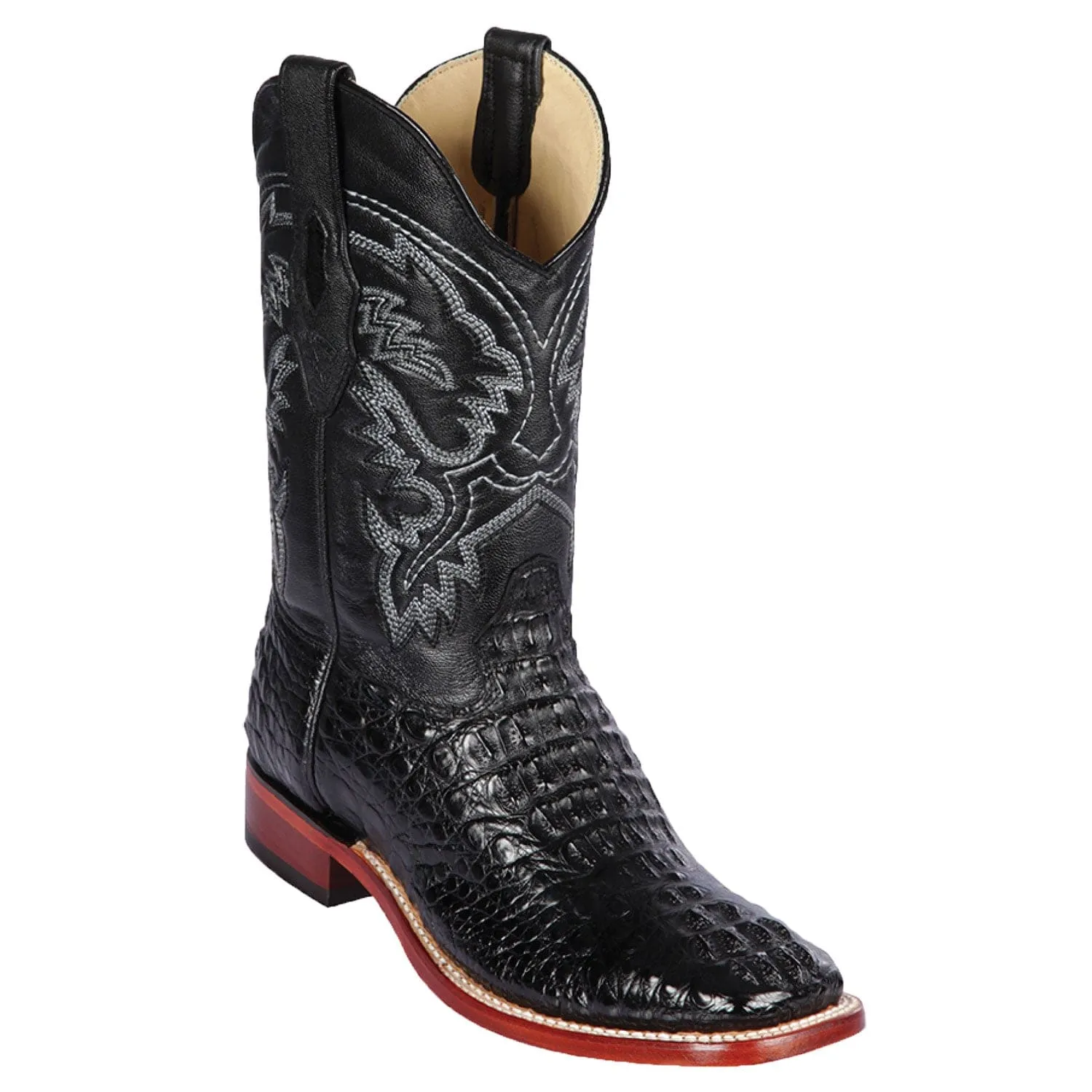 Men's Los Altos Caiman Hornback Wide Square Toe Boots 82202