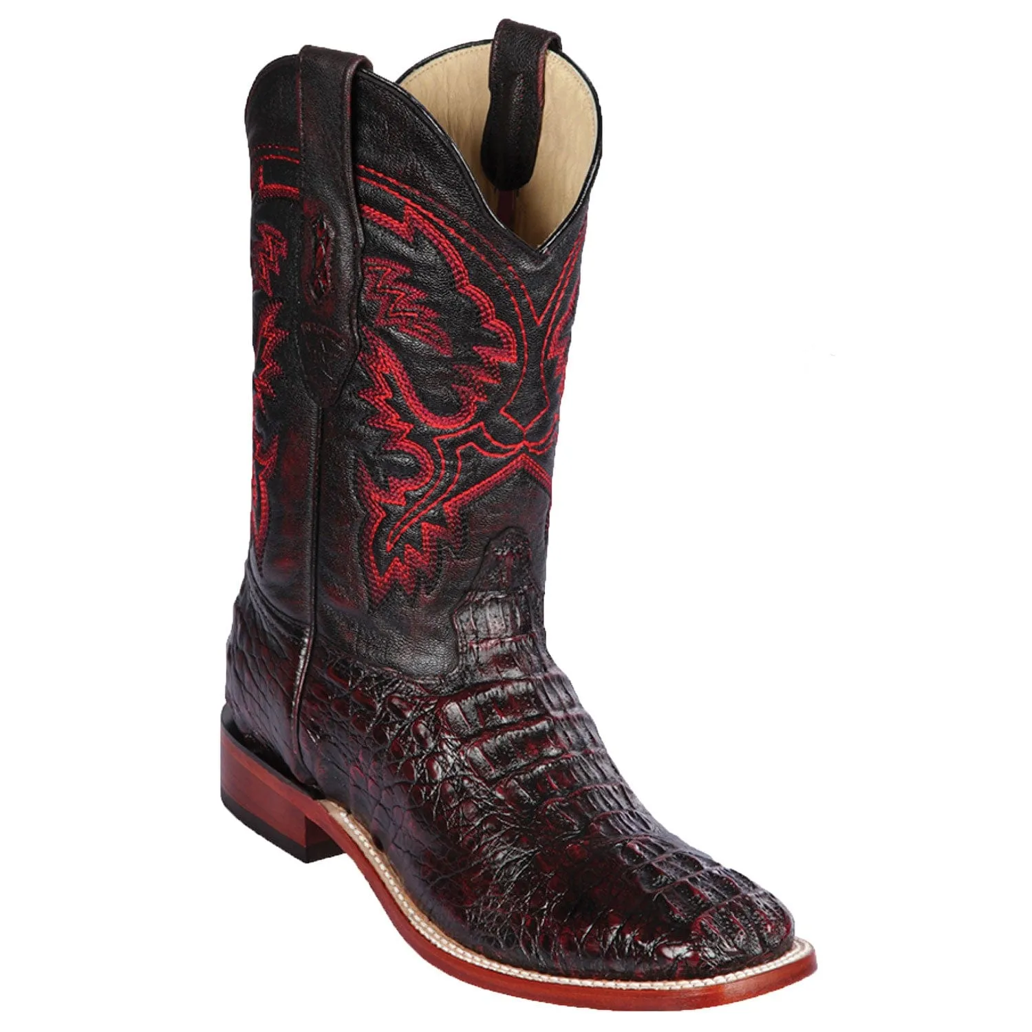 Men's Los Altos Caiman Hornback Wide Square Toe Boots 82202