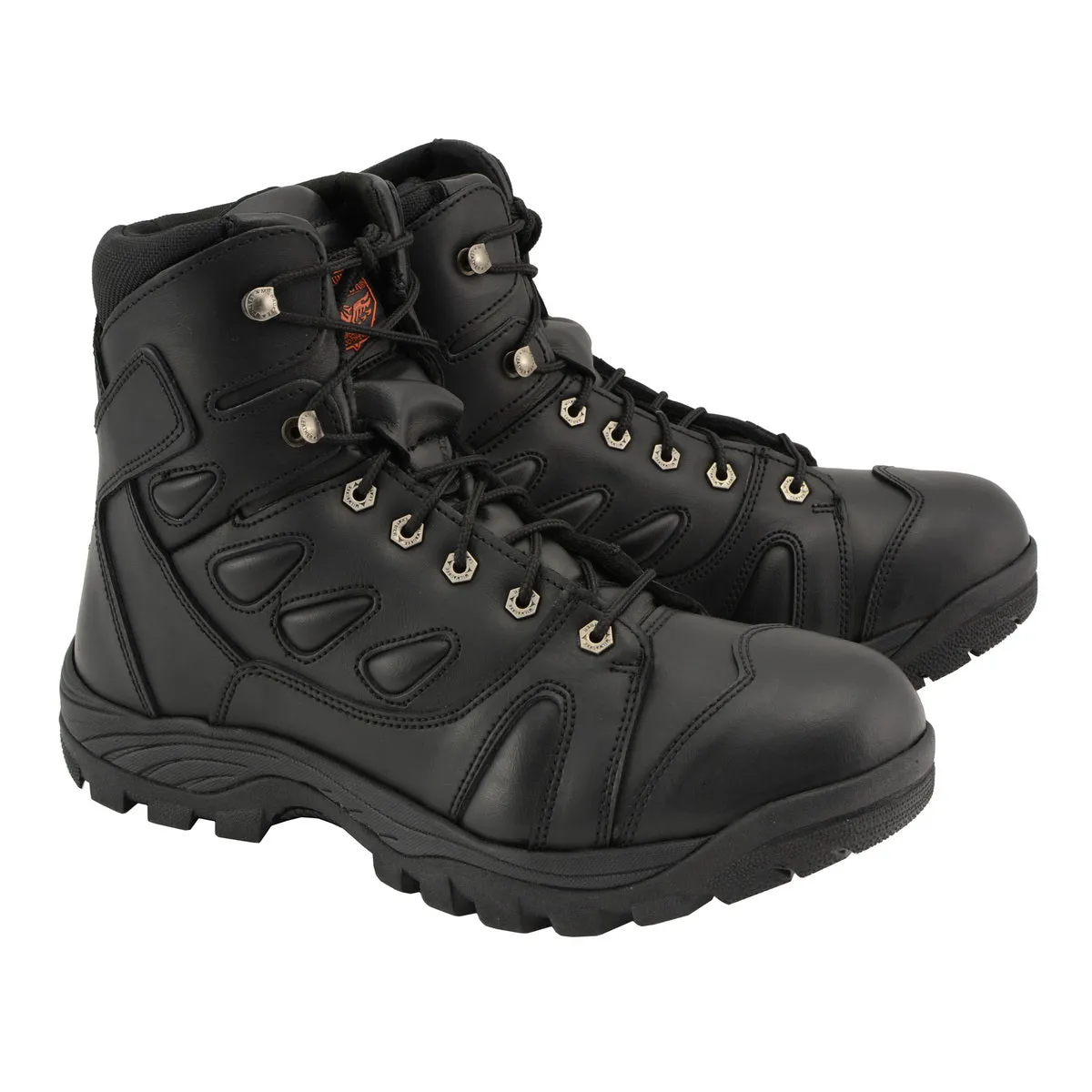 Milwaukee Leather MBM9115 Men's Black Leather 6-Inch 'Tactical Style' Motorcycle Rider Biker Boots