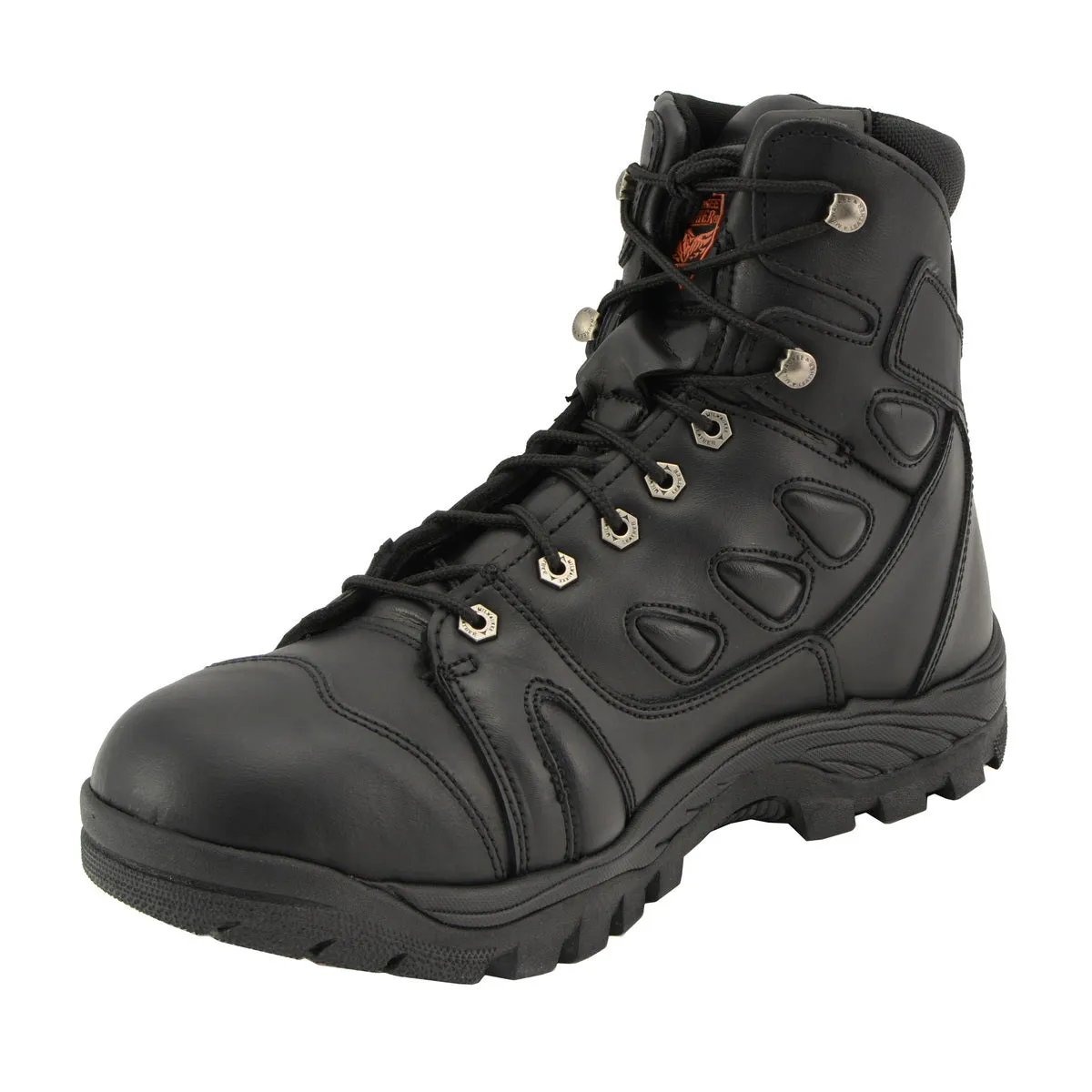 Milwaukee Leather MBM9115 Men's Black Leather 6-Inch 'Tactical Style' Motorcycle Rider Biker Boots