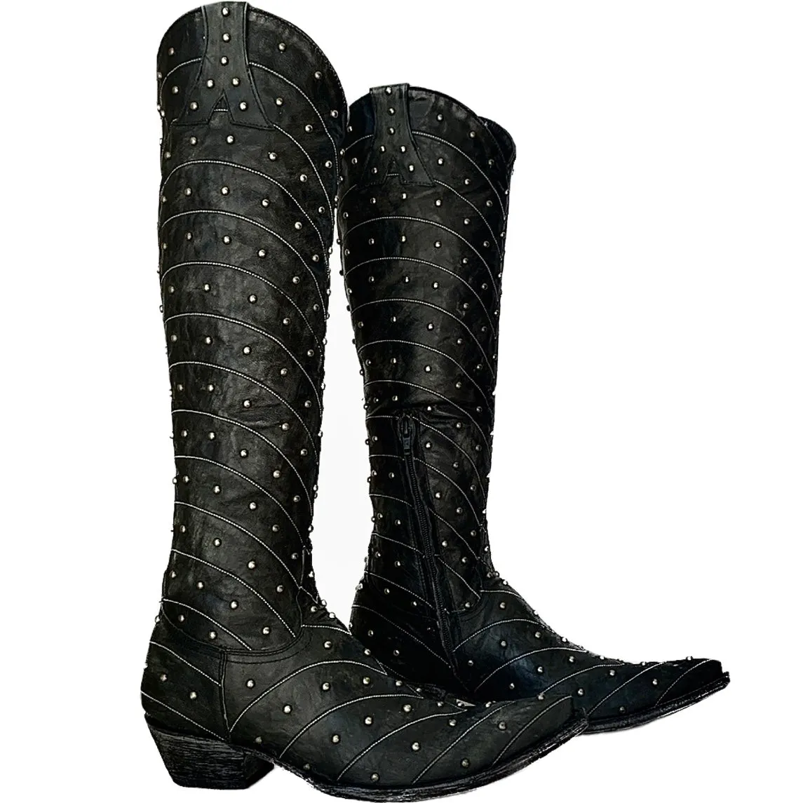 OLD GRINGO HOSIFOOKAMI Studded Riveted Tall Knee High Cowgirl Western Boots