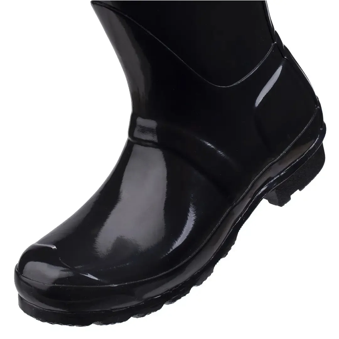 Original Tall Gloss Wellington Boots - Black by Hunter