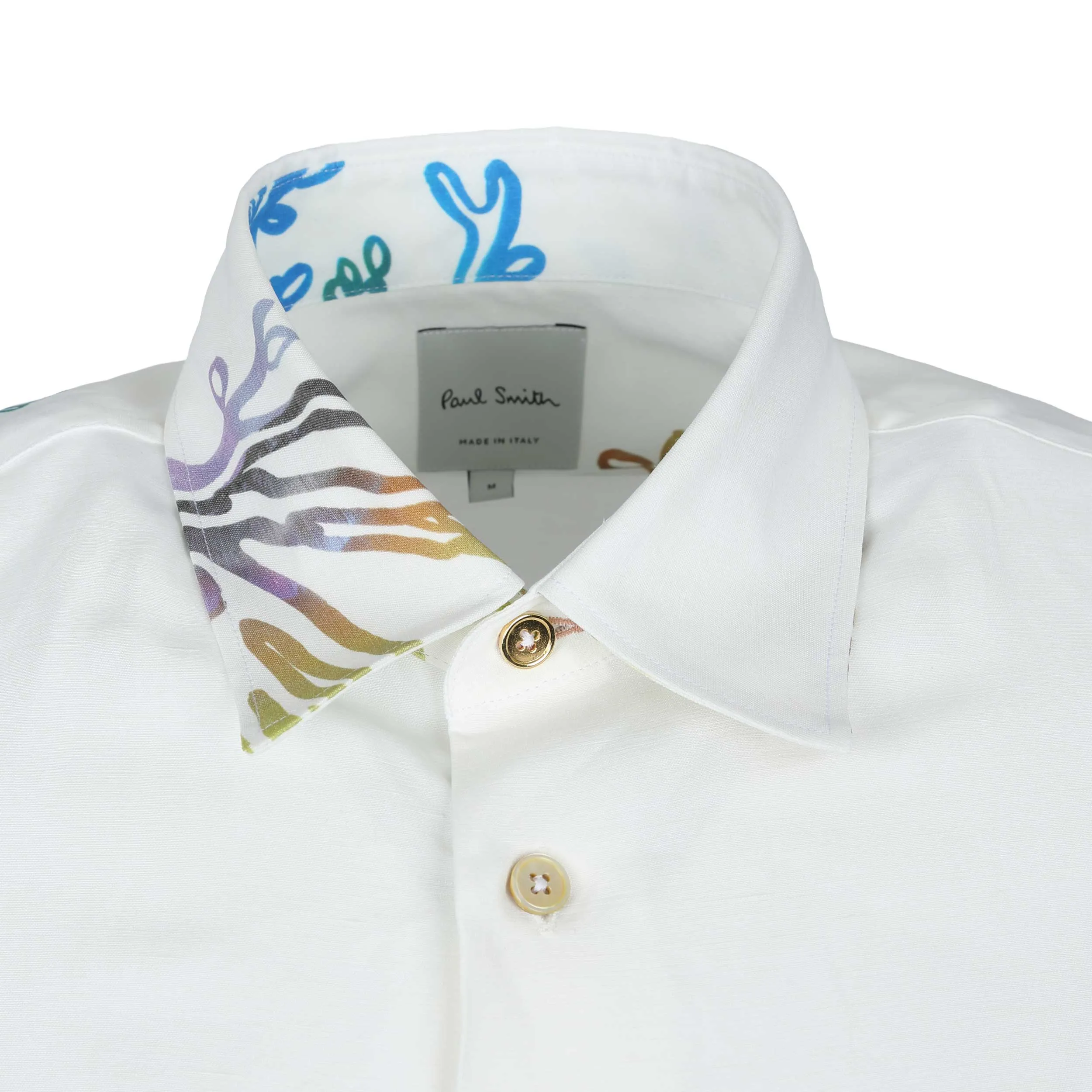 Paul Smith Coral Print Shirt in White