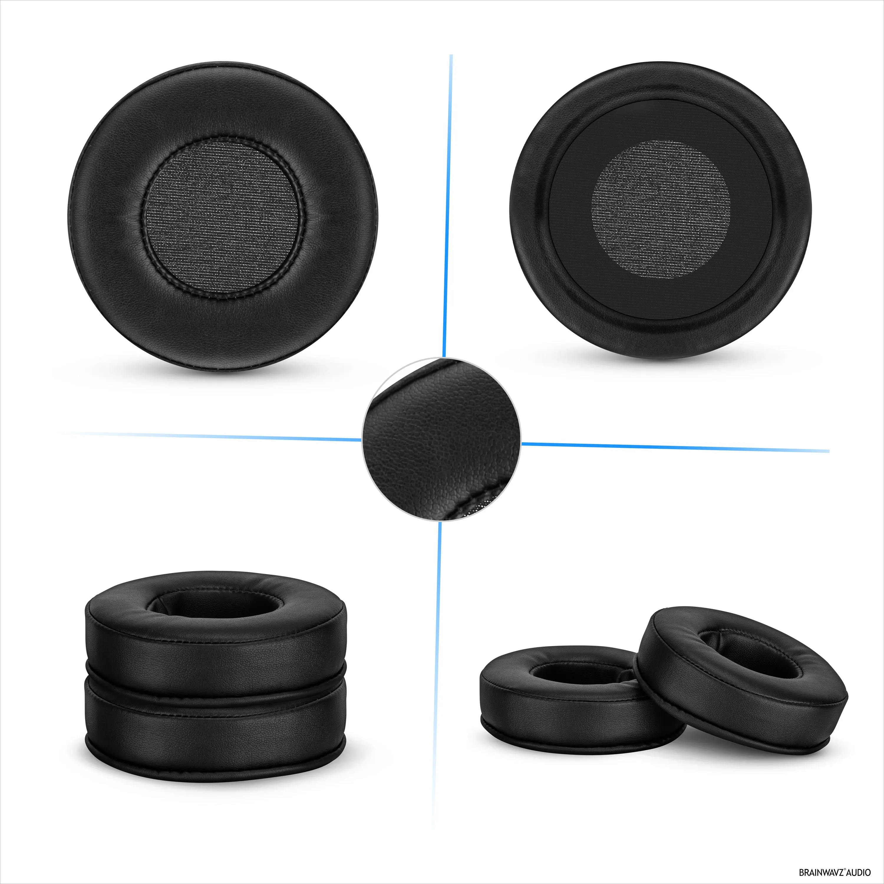 Replacement Earpads for AKG K181 Headphones - Soft PU Leather & Soft Foam