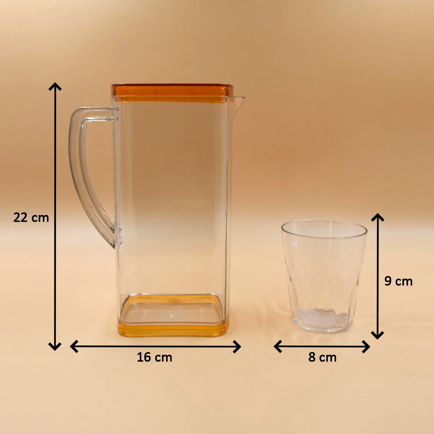 Resistant Glass Jug for Juice, Milk, Cold or Hot Beverages