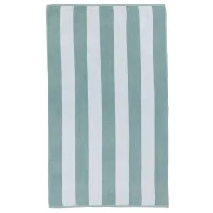 Serena Beach Towel [Light grey green/White]