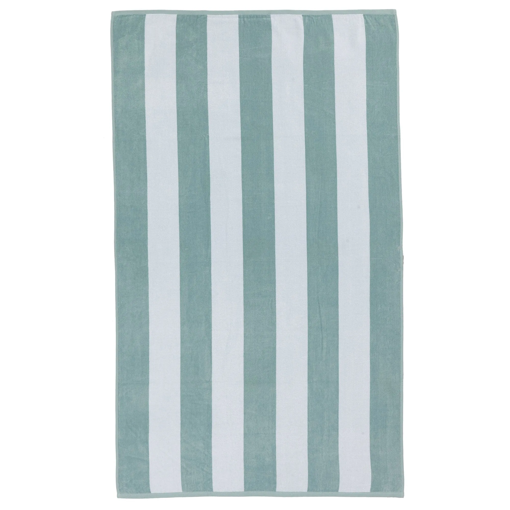 Serena Beach Towel [Light grey green/White]