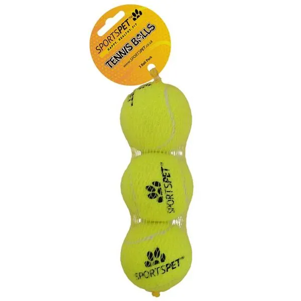 SPORTSPET Tennis Balls Packs of 3 or 12