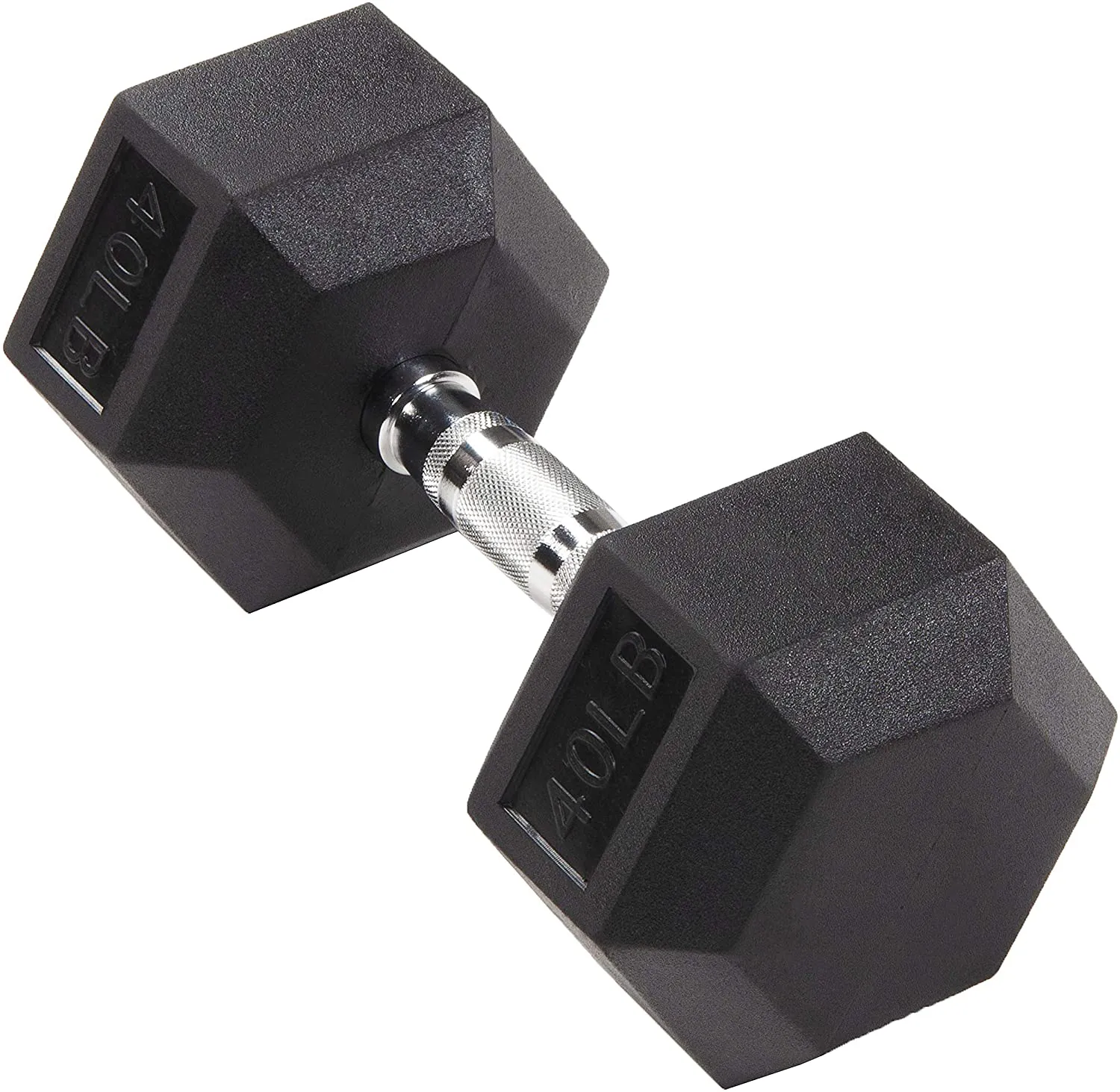 Sporzon! Rubber Encased Hex Dumbbell in Pairs or Singles