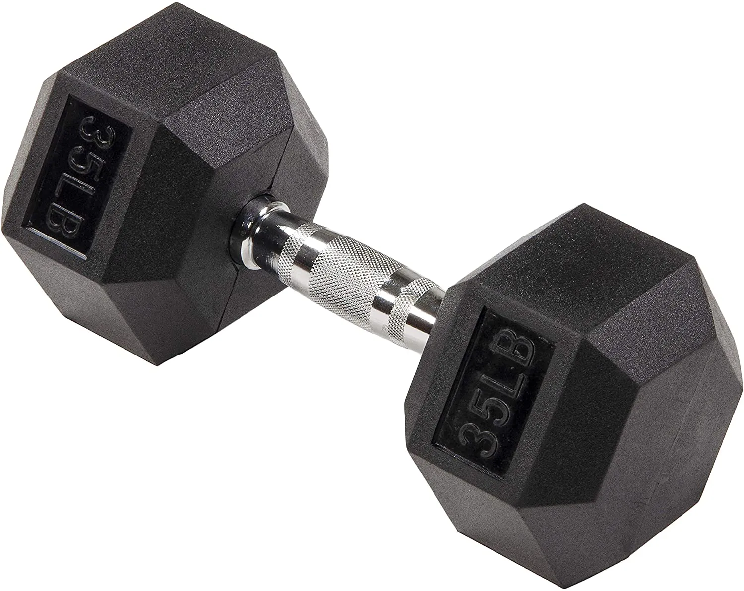 Sporzon! Rubber Encased Hex Dumbbell in Pairs or Singles